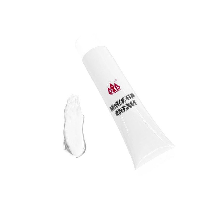 Tubo de Crema Makeup blanco de 11x3,5 cm