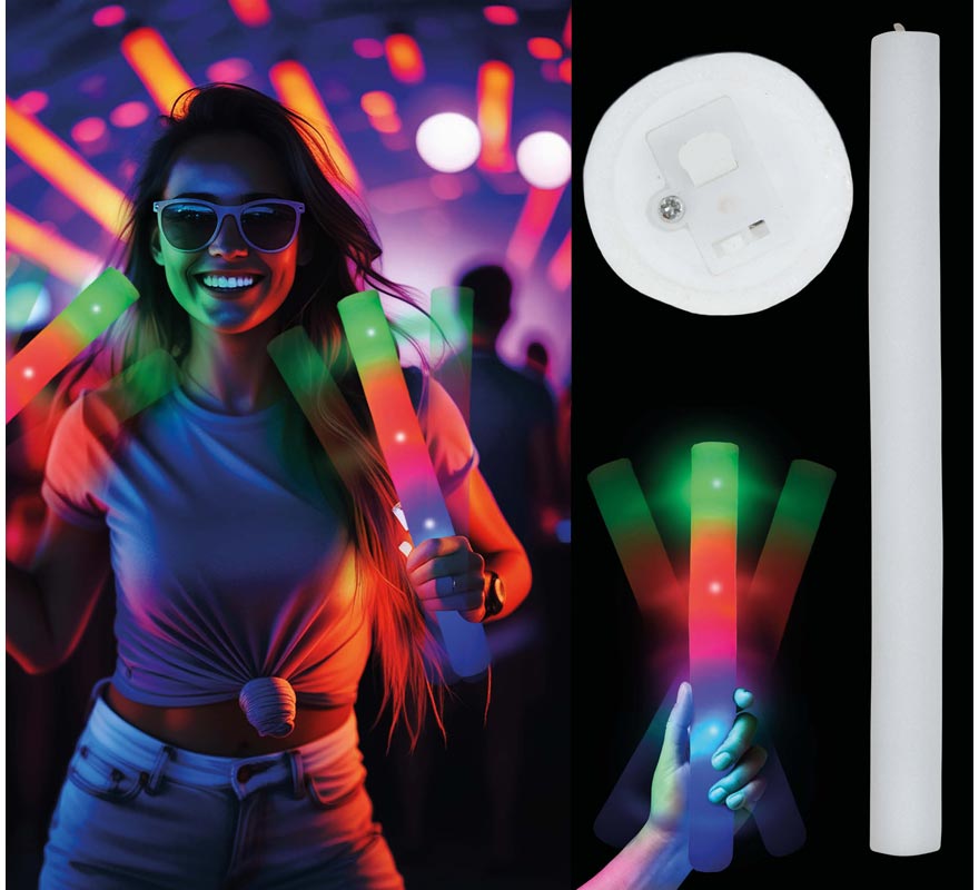 Bastón Led de 48 cm en colores surtidos