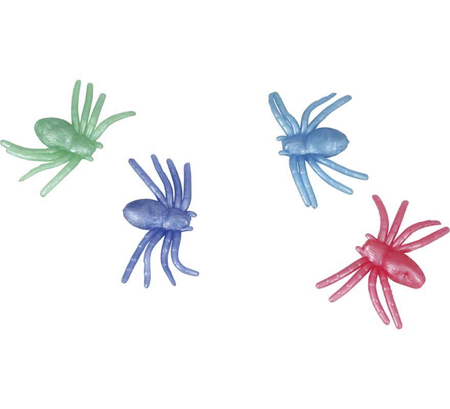 Blister de 4 Aranhas de Silicone 4x7 cm