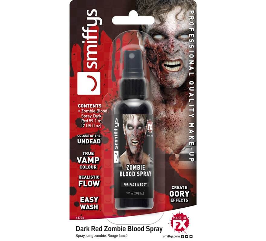 Blister de Sangre en spray roja oscura para Zombie de 59,1 ml.
