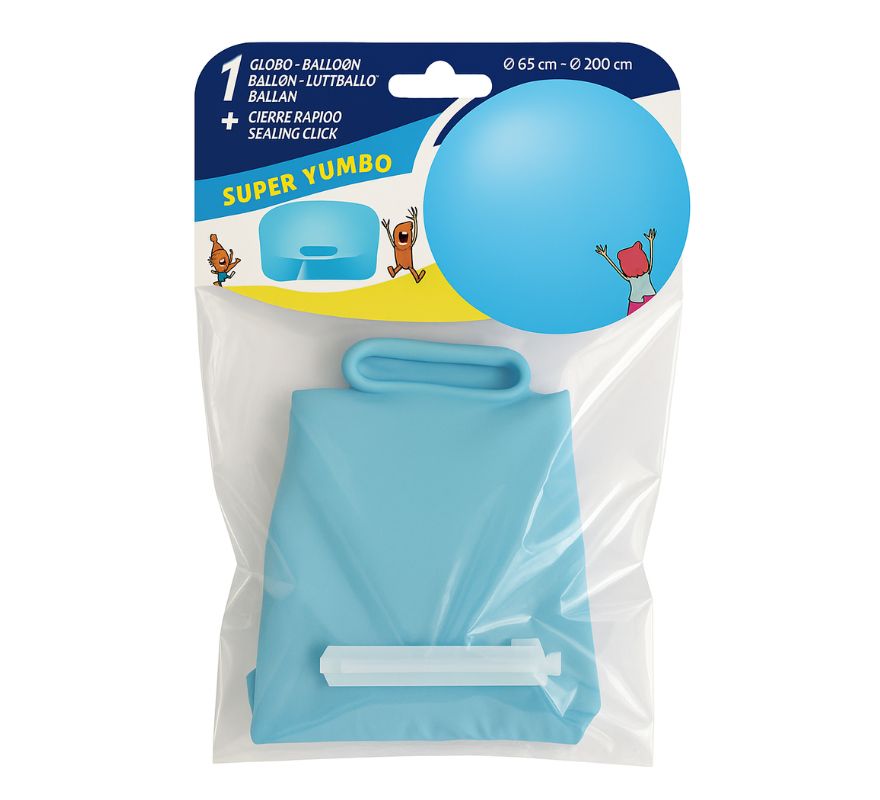 Bag 1 Balloon 65 cm Ø SUPER YUMBO + QUICK CLOSURE