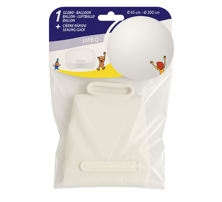 Bag 1 Balloon 65 cm Ø SUPER YUMBO + QUICK CLOSURE