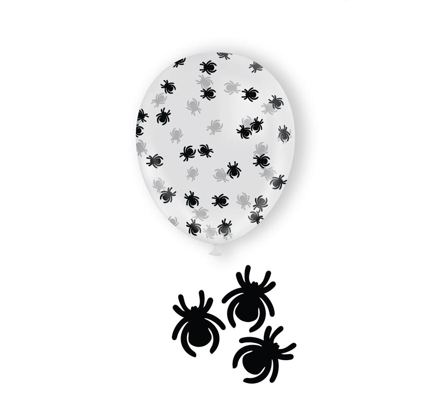 Bag of 10 Balloons with Spider Confetti