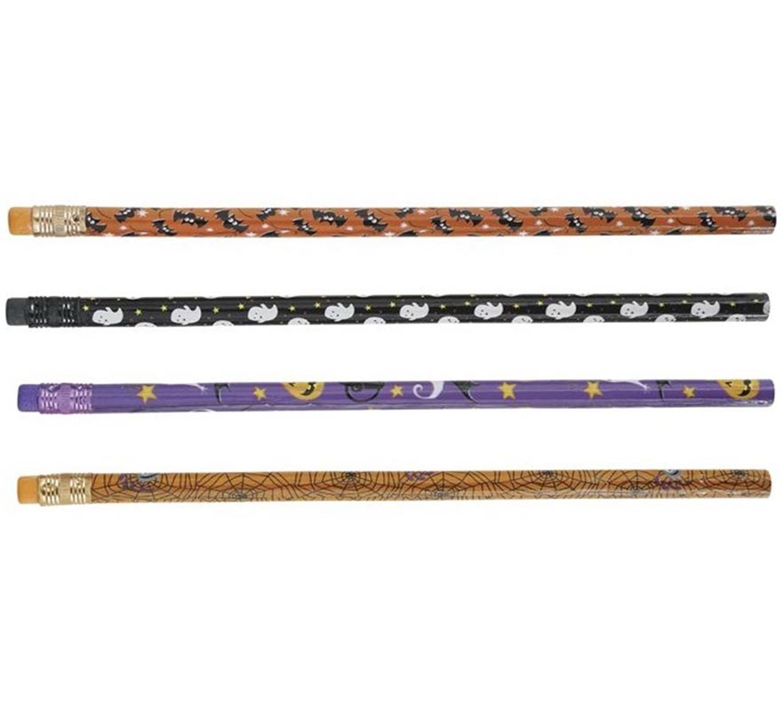 Bag of 12 Halloween Pencils 18.5 cm Bag of 12 Halloween Pencils 18.5 cm