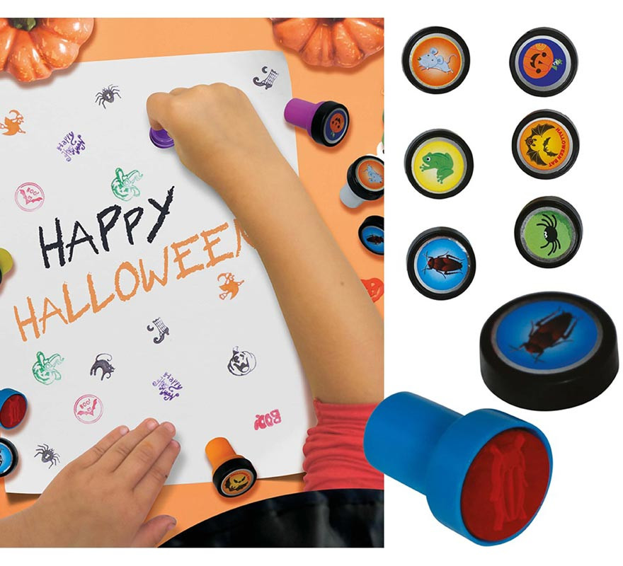 Bag of 6 Halloween Stamps 4 cm