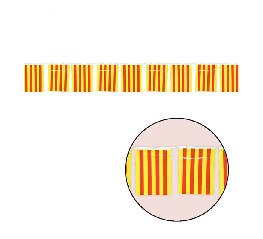 Bolsa de 50 mts. Bandera regional Catalana de Plástico