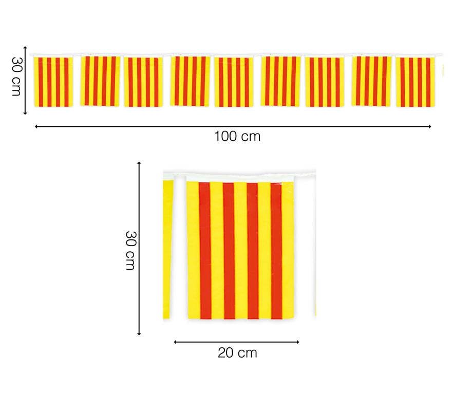 50 meter bag. Catalan regional plastic flag