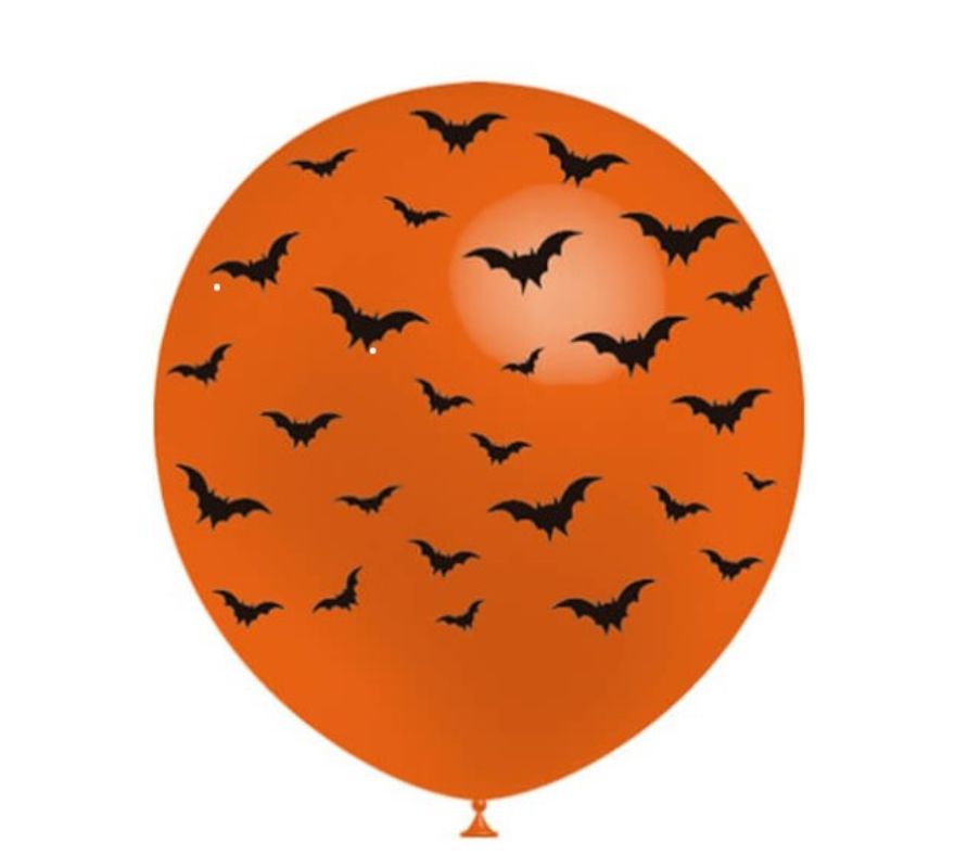 Bag of 8 Bat Balloons in 2 colors of 95 cm