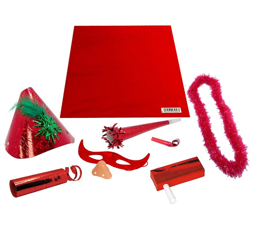 Red metallic party bag