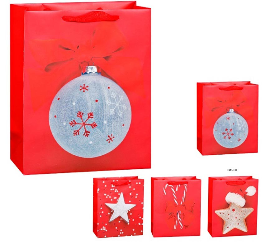 Bolsa de Regalo Xmas rojo de 18X23X10 cm