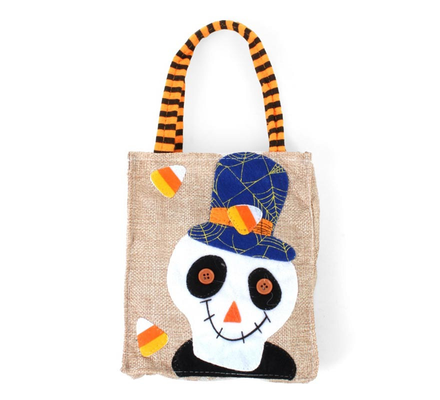 20x15cm linen skull candy bag