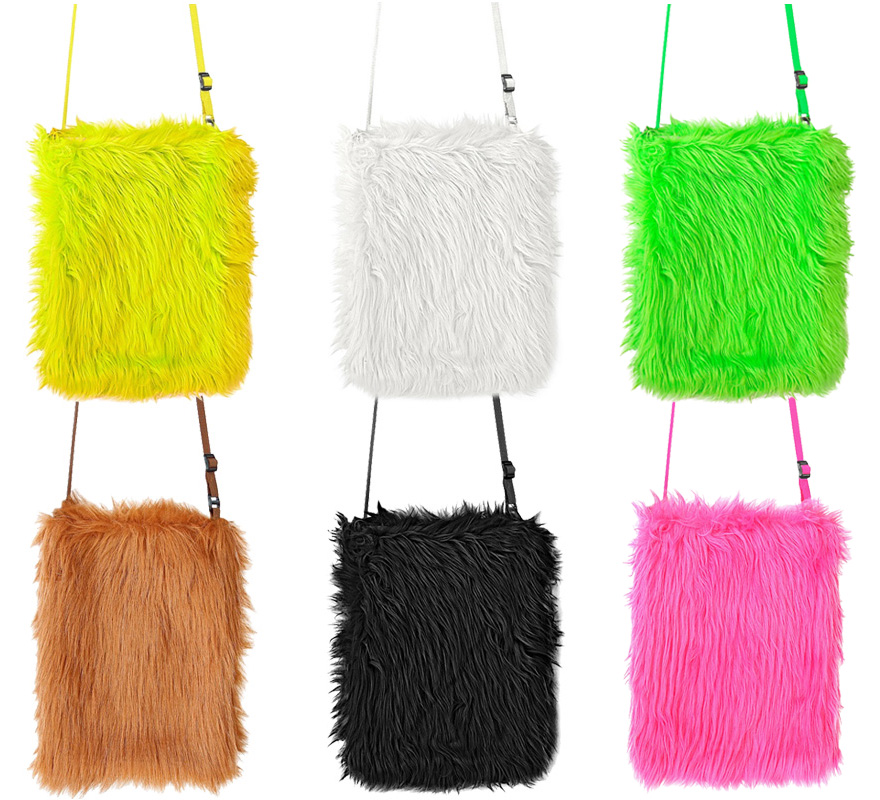 Sac en peluche de différentes couleurs