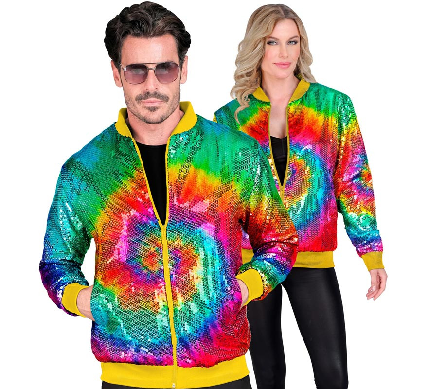 Neon multicolor Fashion Bomber for adults