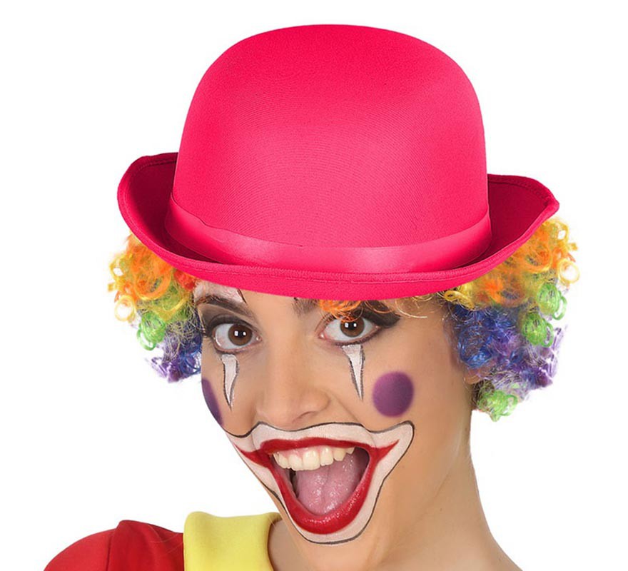 Chapeau melon de clown en feutre assorti