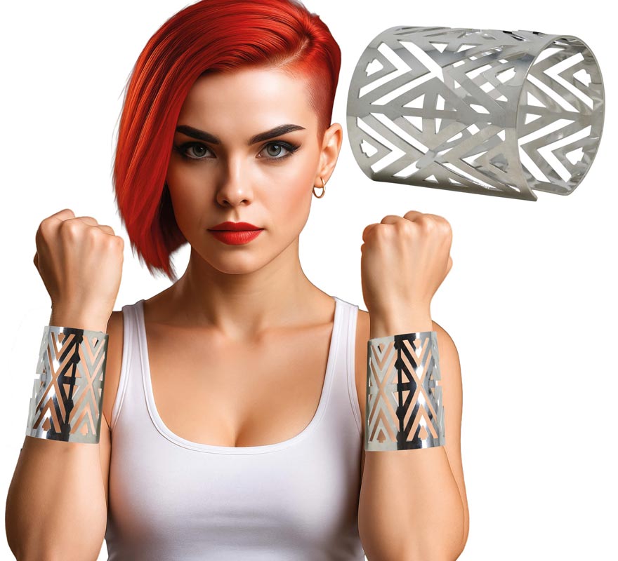 Brazalete Futurista plateado