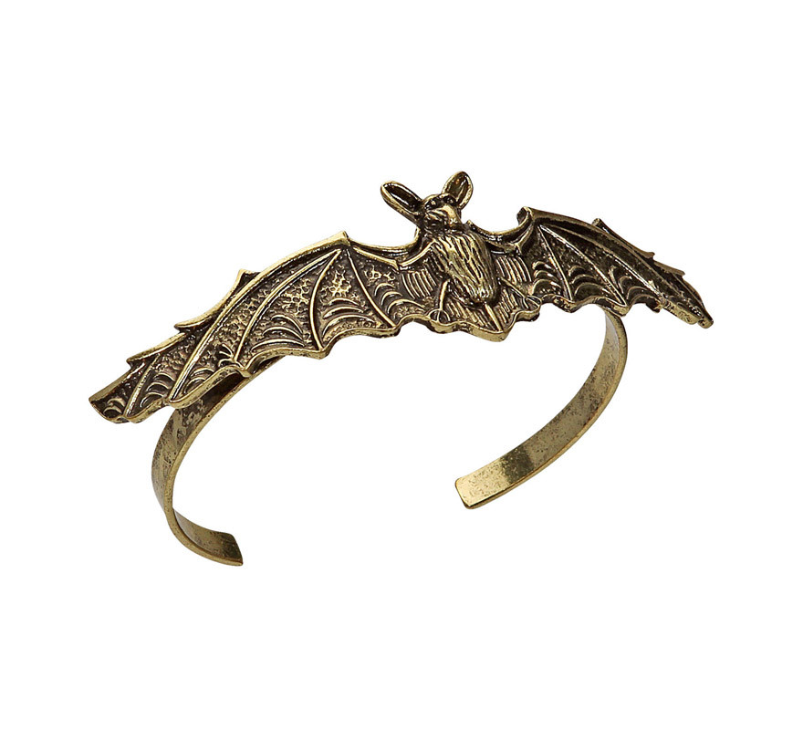 Aged Gold Bat Bracelet