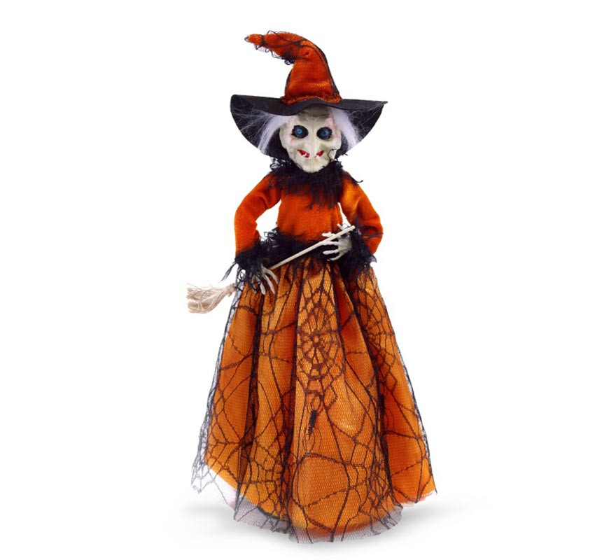 46cm Deluxe Decorative Orange Witch