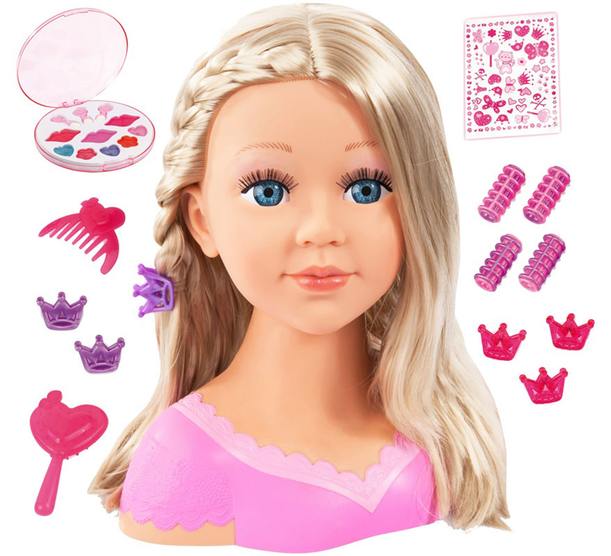 Busto Charlene Peinado y Maquillaje Súper Modelo Rubia