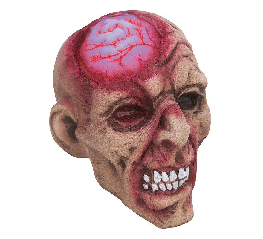 Cabeza Zombie Cerebro con Luz de 18 cm
