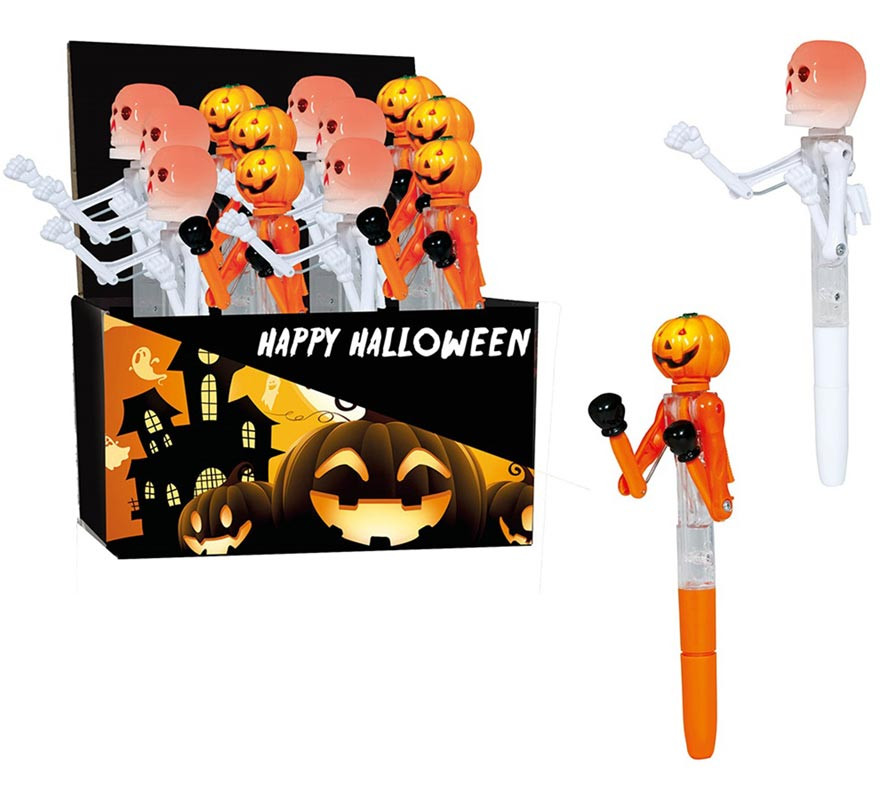 Box of 24 Halloween Boxing Pens with Light 18 cm