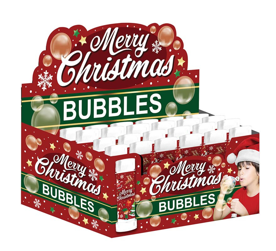 Box of 24 Merry Christmas Bubble Jars