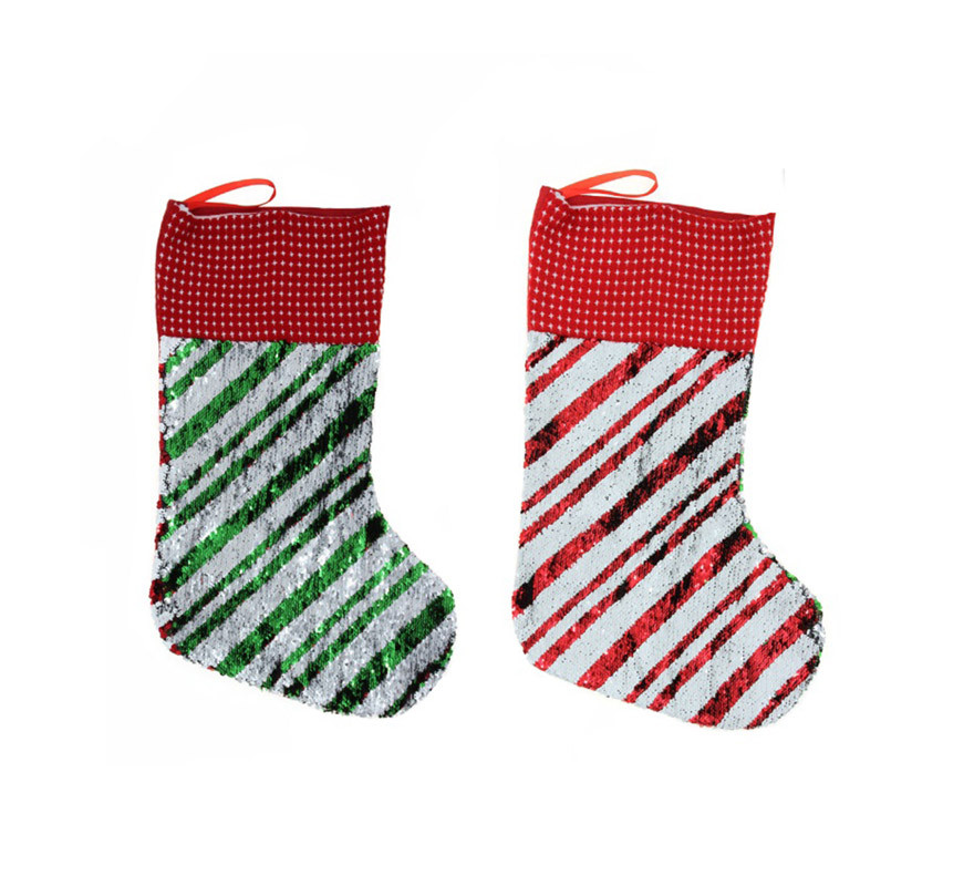 Meia de decoração de Natal Bling Bling em cores sortidas