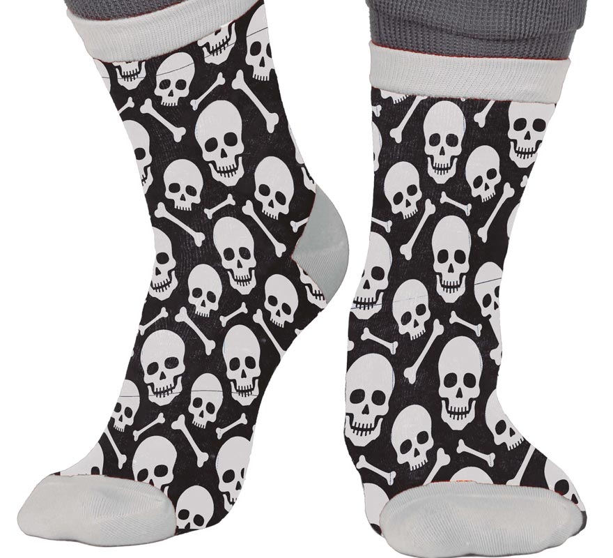 Halloween Skull Socks in sizes 22 to 48