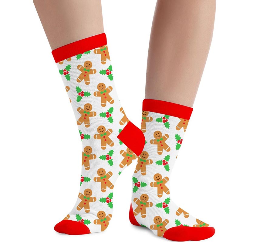 Gingerbread Cookie Socks in numbers from 22 to 48