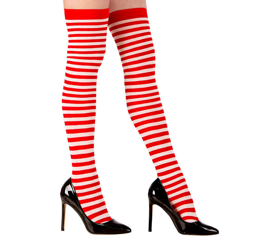 Mujer en calcetines rojos aislada de Foto de stock 2041909799