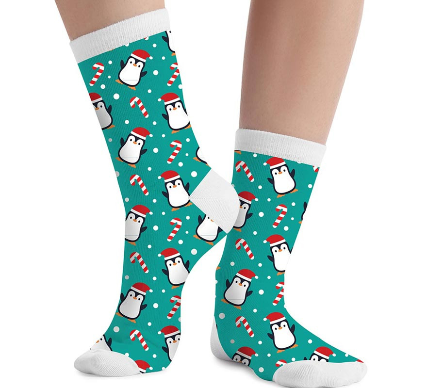 Snowman Christmas Socks Size 22-28 Kids