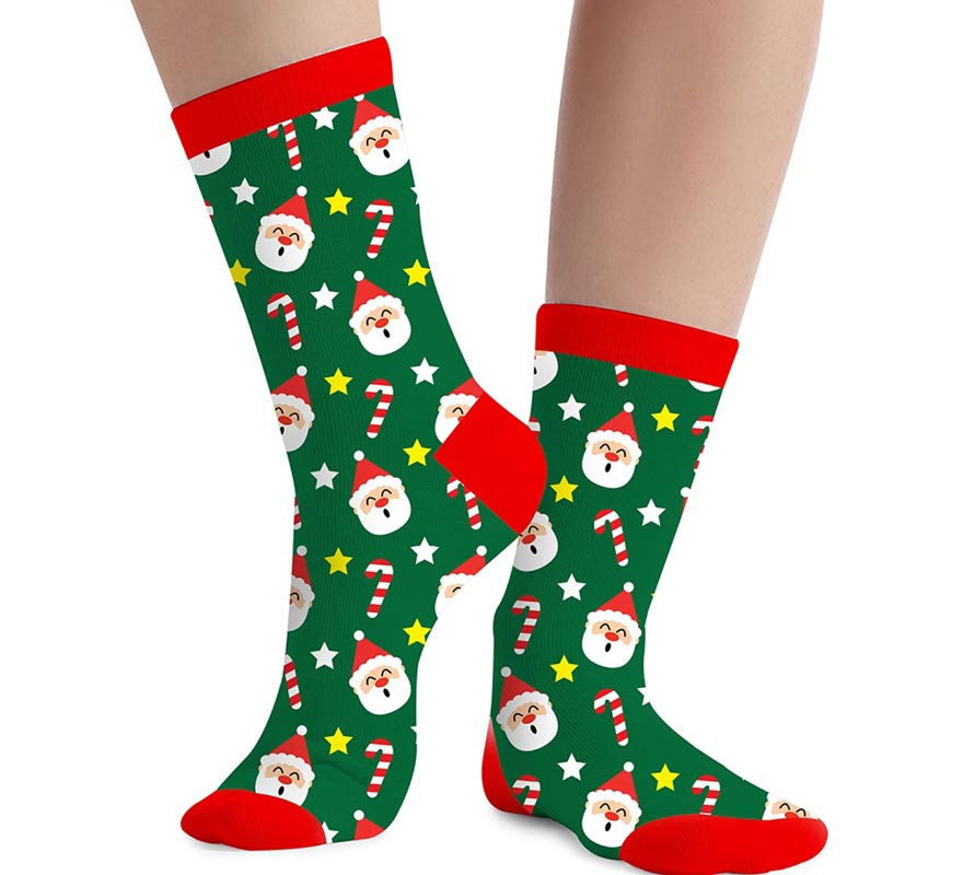 Calcetines Navideños Papá Noel Talla 22-28 infantil