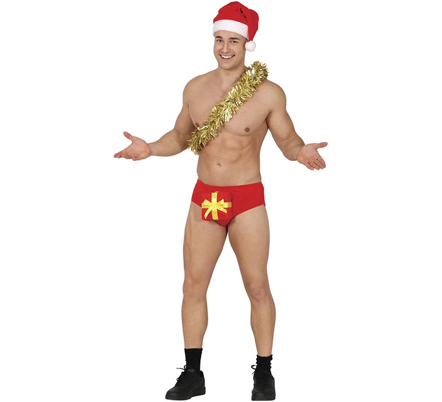 Adult Red Christmas Gift Boxer Shorts