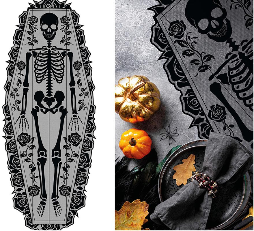 Skeleton Table Runner 183x60 cm