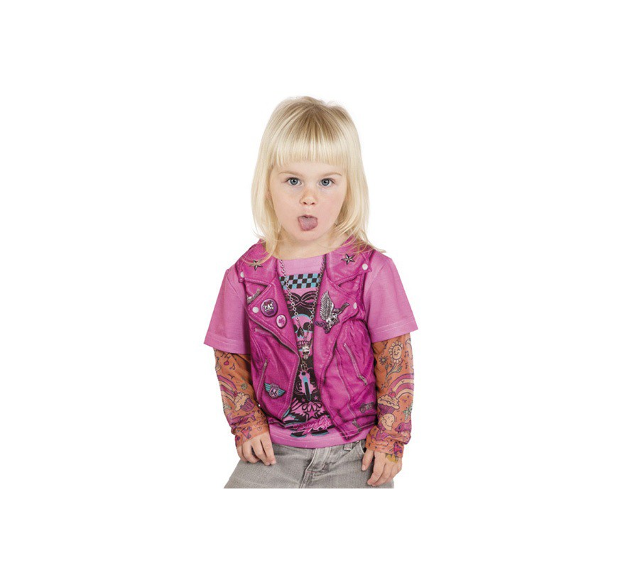 Camisa de Motera con Tatuajes para Niña
