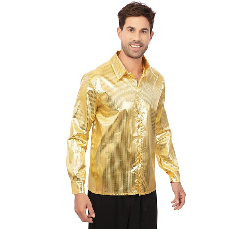 Adult metallic gold party shirt