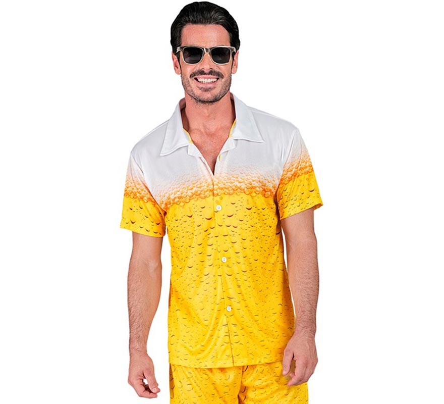 Camisa de cerveja de manga curta masculina