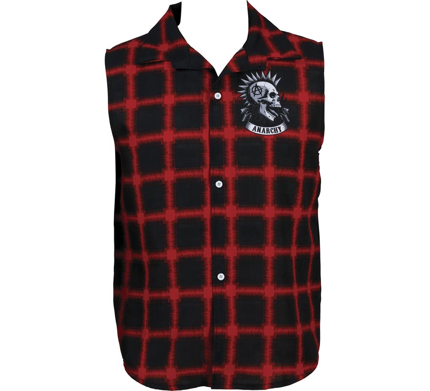 Camisa Punk a cuadros para hombre