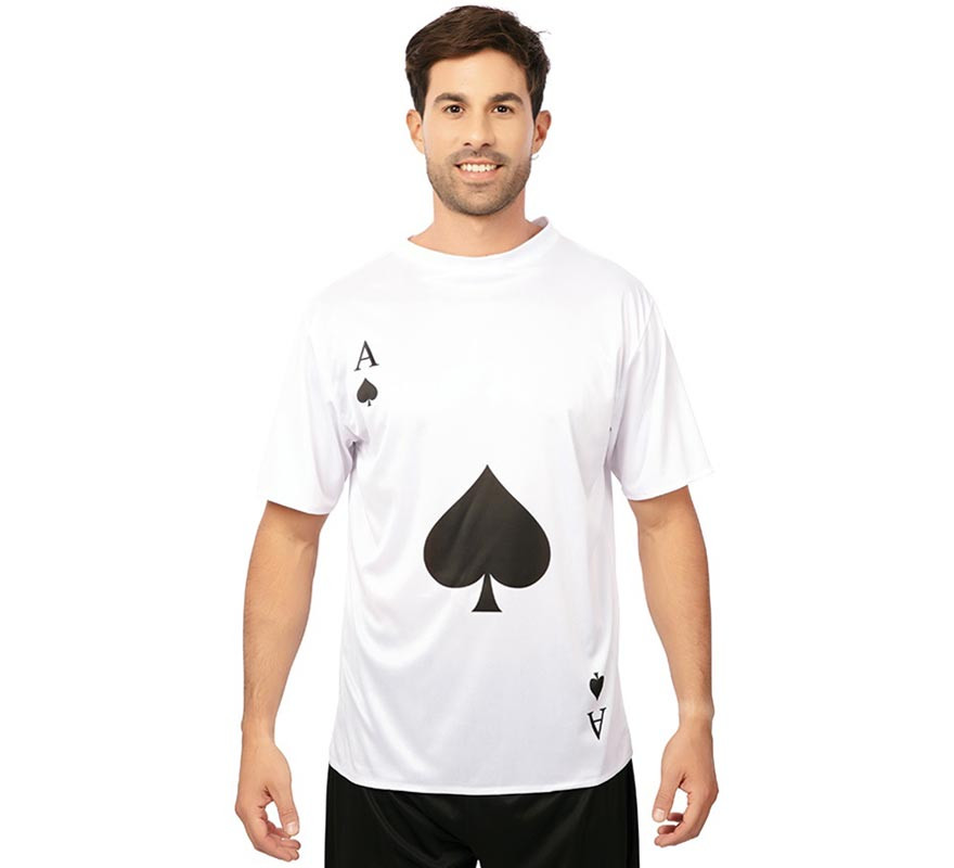 White Ace of Spades Adult T-Shirt