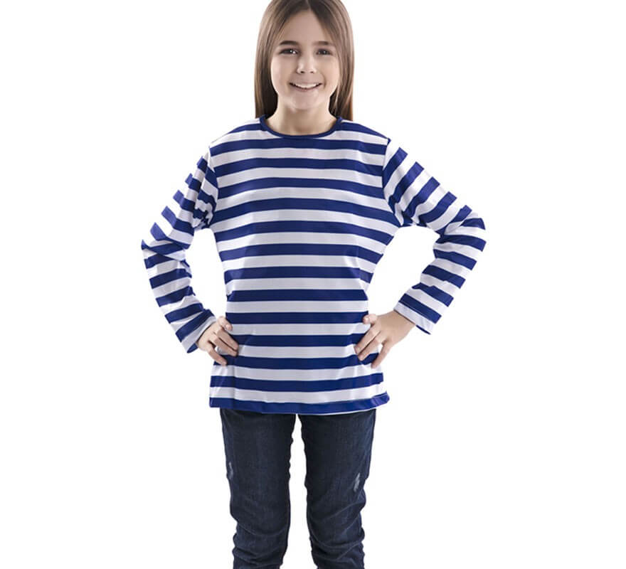 Repel Erupt Inferior Camiseta con rayas azules y blancas para niños