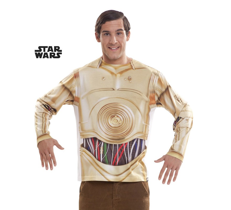 Camiseta disfraz C-3PO de Star Wars para hombre