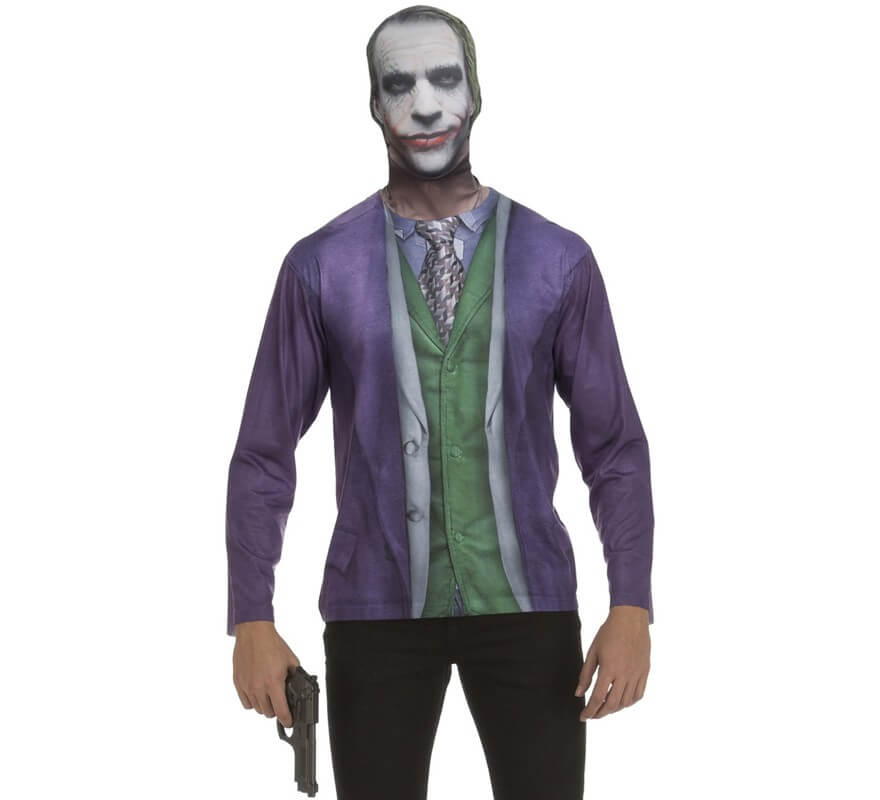 Déguisement T-Shirt Joker Chevalier Noir pour homme