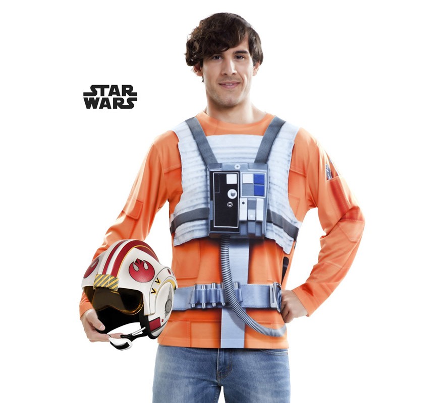 Camiseta disfraz Luke Skywalker de Star Wars para hombre