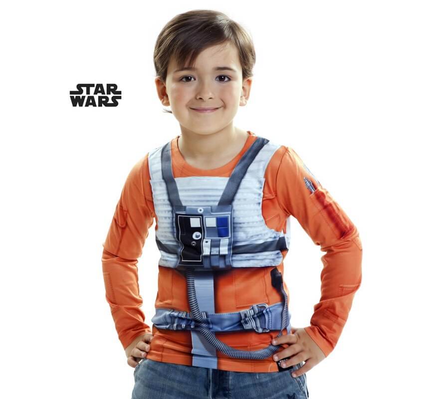 Camiseta disfraz Luke Skywalker de Star Wars para niño
