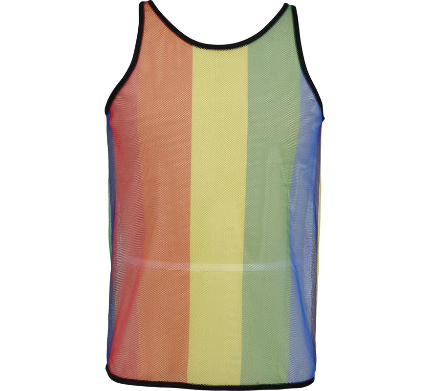 Camiseta Tirantes de Rejilla Arcoíris para hombre