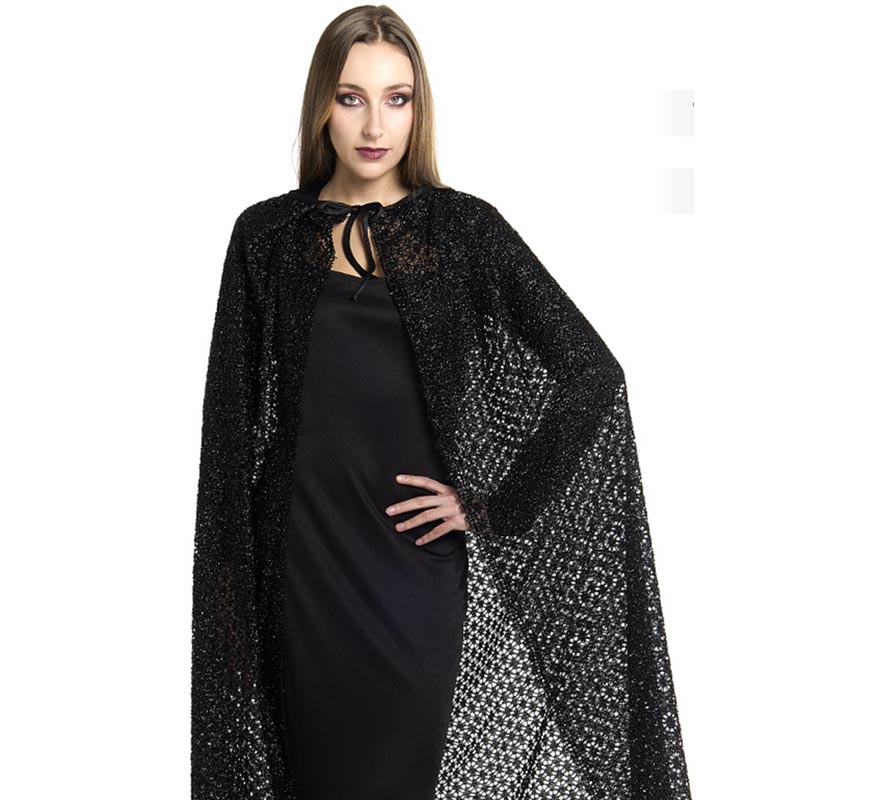 Capa preta vazada 140 cm Capa preta vazada 140 cm