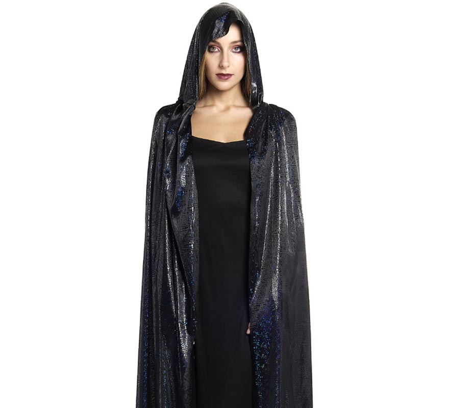 Capa preta com capuz de 120 cm Capa preta com capuz de 120 cm