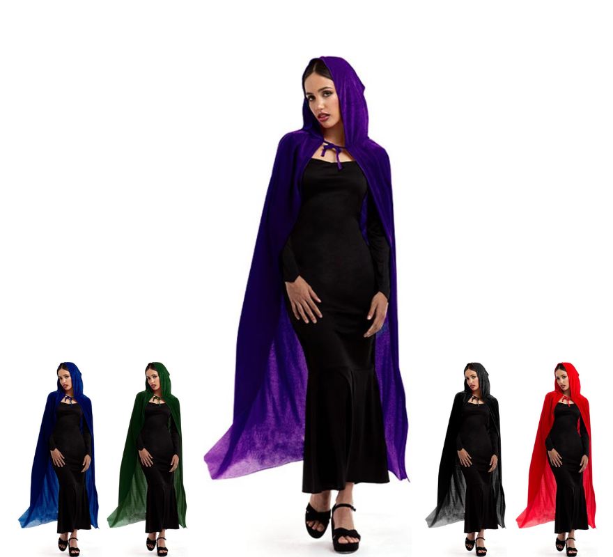 Capa com Capuz em Veludo para adulto de 120 cm em várias cores