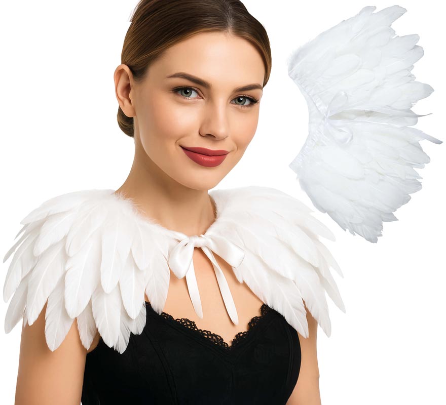 Capa de Plumas blancas de 30x90 cm