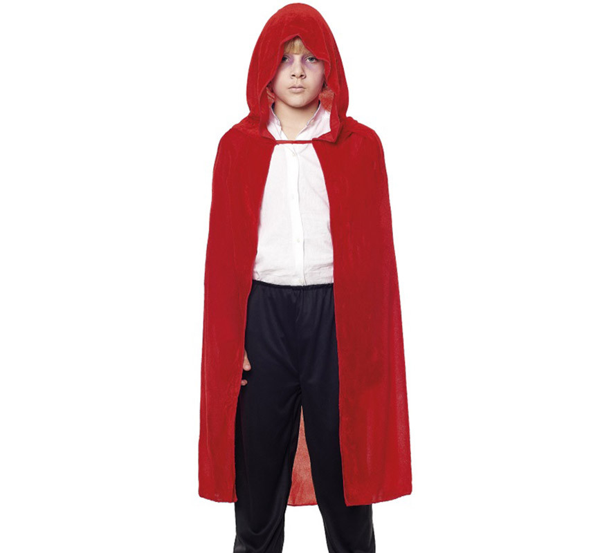 Capa Infantil 90 cm em Veludo com Capuz em várias cores