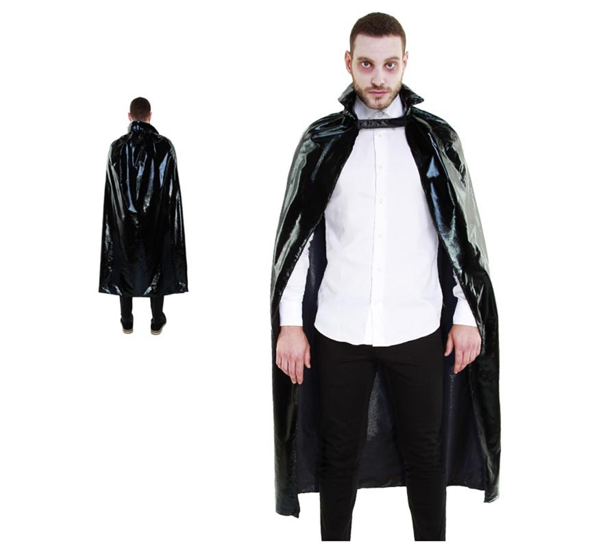 140 cm metallic black Vampire cape